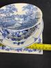 Mixed Makers-Blue and White Transferware Plates/Trivet - 5