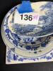 Mixed Makers-Blue and White Transferware Plates/Trivet - 6