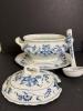 Blue Danube Blue Onion-Style Porcelain Serving Pieces - 3