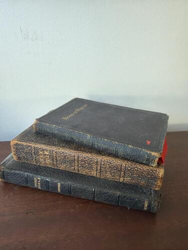 Antique Book of Psalms and Two Holy Bibles