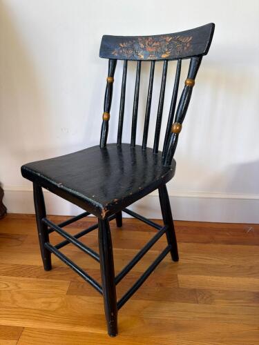 Windsor-Style Painted Wooden Side Chair
