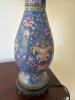 Cloisonn&eacute;-Style Table Lamp with Floral Motif - 2