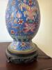 Cloisonn&eacute;-Style Table Lamp with Floral Motif - 3
