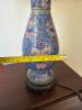 Cloisonn&eacute;-Style Table Lamp with Floral Motif - 8