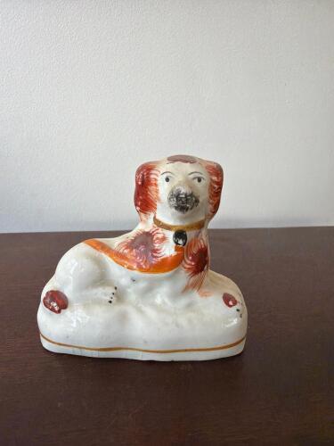 Staffordshire-Style Ceramic Spaniel Figurine
