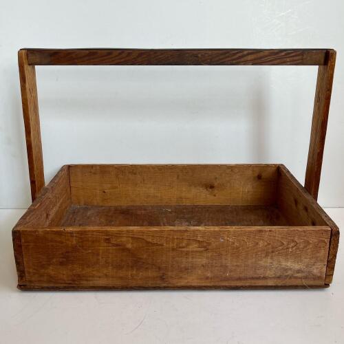 Wooden Carpenter's Tote Toolbox with Handle