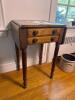 Sheraton-Style Drop Leaf Side Table With Two Drawers