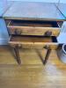 Sheraton-Style Drop Leaf Side Table With Two Drawers - 5