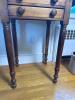 Sheraton-Style Drop Leaf Side Table With Two Drawers - 9