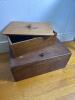 Wooden Lidded Storage Boxes in Rustic Style