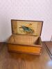 Wooden Dovetail Keepsake Box with Bird Illustration