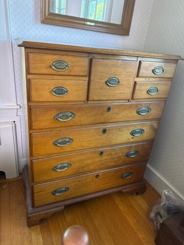 Chest of Drawers in Federal-Style with Brass Pulls
