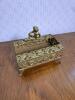 Ornate Victorian Style Brass Trinket Box with Cherub