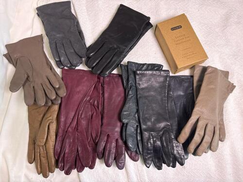 Leather Gloves in Assorted Colors and Brands