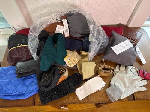 Assorted Women's Accessories, Belts, Coin Purses, and Gloves