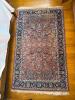 Oriental-Style Wool Area Rug With Floral Motif - 2