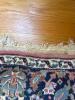 Oriental-Style Wool Area Rug With Floral Motif - 8