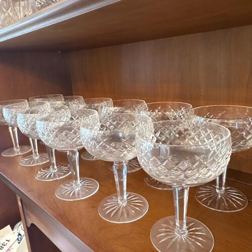 Set of Twelve Waterford Crystal Coupe Glasses