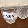 Six Waterford Crystal Cut Glass Tumblers - Two Styles - 8