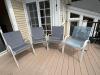 Patio Sling Armchairs White Metal With Textilene Mesh