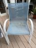 Patio Sling Armchairs White Metal With Textilene Mesh - 5