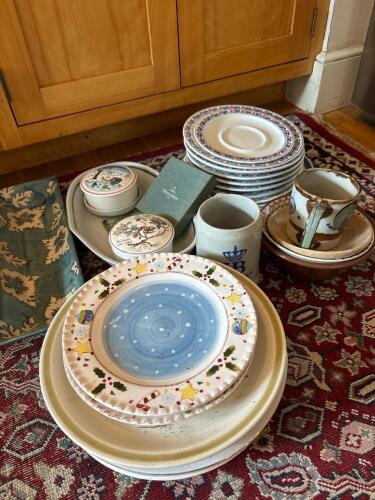 Assorted Ceramic and Pottery Tableware Lot