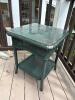 Glass Top Wicker Outdoor Table