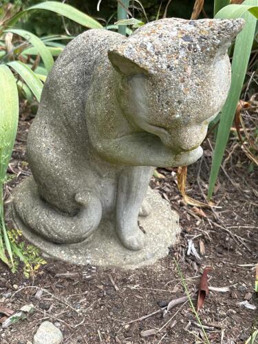 Concrete Cat Garden Statue