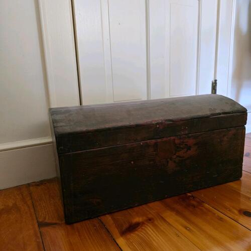 Wooden Domed Storage Chest in Rustic Style