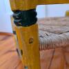 Painted Folk Art Child's Chair With Rush Seat - 4