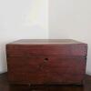 Wooden Storage Chest With Metal and Leather Handles