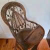 Antique Wicker and Wood High Chair Victorian-Style - 2