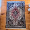 Persian-Style Wool Rug With Geometric Medallion Pattern