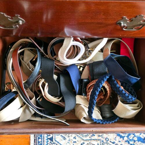 Assorted Leather and Fabric Belts