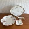 Four-Piece Floral Ceramic Dish Lot