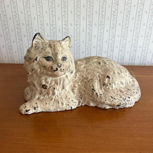 Vintage Hubley Style Cast Iron Cat Doorstop