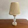 Waterford Crystal and Brass Table Lamp with Pleated Shade - 2