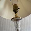 Waterford Crystal and Brass Table Lamp with Pleated Shade - 5
