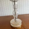Waterford Crystal and Brass Table Lamp with Pleated Shade - 6
