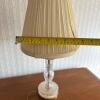 Waterford Crystal and Brass Table Lamp with Pleated Shade - 9