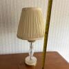 Waterford Crystal and Brass Table Lamp with Pleated Shade - 10