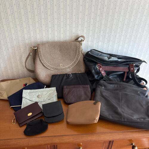 Assorted Handbags, Shoulder Bags, and Wallets