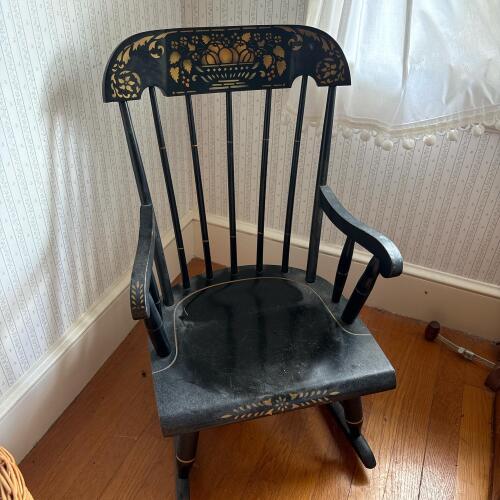 Vintage Hitchcock-Style Children's Rocking Chair