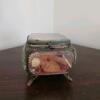 Victorian-Style Glass and Brass Jewelry Casket Box