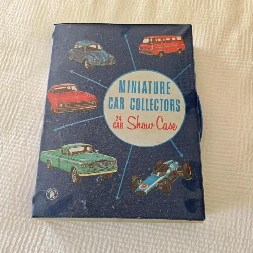 Vintage Case with Matchbox Cars, Dodge Charger MkIII Superfast and Big Wheel Crane Cars