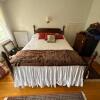 Double Four-Poster Wood Bed Frame with Optional Mattress and Bedding - 2