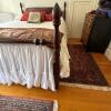 Double Four-Poster Wood Bed Frame with Optional Mattress and Bedding - 5
