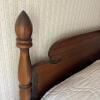 Double Four-Poster Wood Bed Frame with Optional Mattress and Bedding - 6