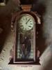 Victorian-Style Wooden Wall Clock with Pendulum