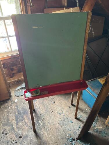 Vintage Wooden Easel Chalkboard and Whiteboard